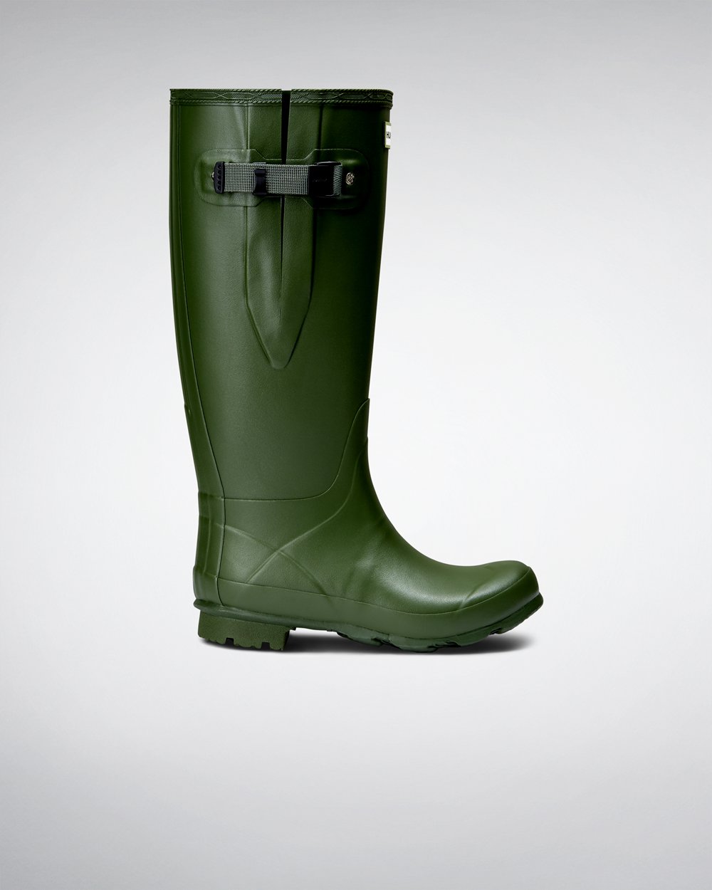 Women Hunter Norris Field | Wide Fit Rain Boots Green | NZ-98436-AQFV